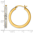Diamond Fascination Diamond Mystique Sterling Silver 18K Gold-plated Diamond Hoop Earrings - Birthstone Company