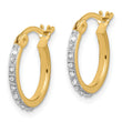 Sterling Silver 18K Gold-plated Diamond Mystique Hoop Earrings