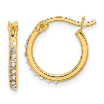 Sterling Silver 18K Gold-plated Diamond Mystique Hoop Earrings