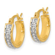 Sterling Silver 18K Gold-plated Diamond Mystique Hoop Earrings - Birthstone Company