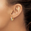 Sterling Silver 18K Gold-plated Diamond Mystique Hoop Earrings - Birthstone Company