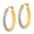 Sterling Silver 18K Gold-plated Diamond Mystique Hoop Earrings - Birthstone Company