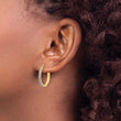 Sterling Silver 18K Gold-plated Diamond Mystique Hoop Earrings - Birthstone Company