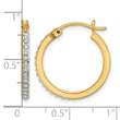 Sterling Silver 18K Gold-plated Diamond Mystique Hoop Earrings - Birthstone Company