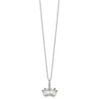 Sterling Silver Platinum-plated Diamond Mystique Crown Necklace