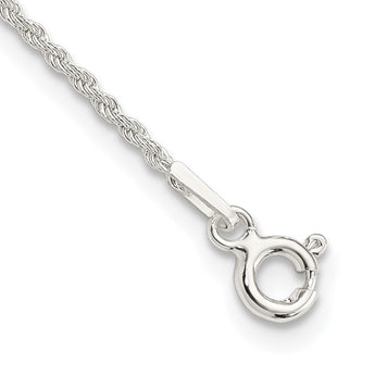 Sterling Silver 1.3mm Solid Rope Chain - Birthstone Company