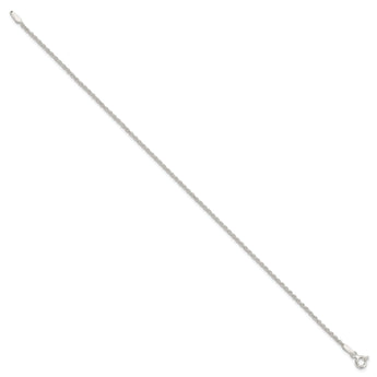 Sterling Silver 1.5mm Solid Rope Chain - Birthstone Company