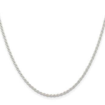 Sterling Silver 1.8mm Solid Rope Chain