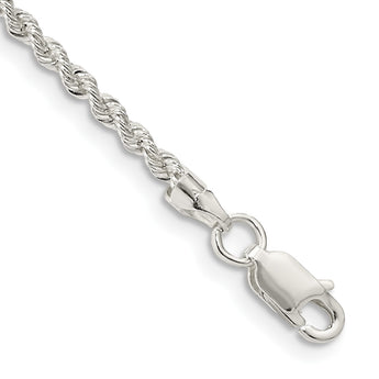 Sterling Silver 2.3mm Solid Rope Chain - Birthstone Company