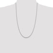 Sterling Silver Rhodium-plated 2.3mm Solid Rope Chain