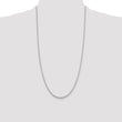 Sterling Silver Rhodium-plated 2.3mm Solid Rope Chain