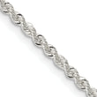 Sterling Silver 2.3mm Solid Rope Chain