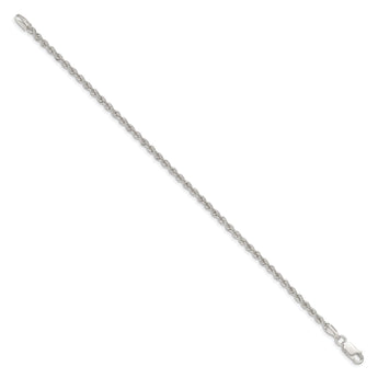 Sterling Silver 2.5mm Solid Rope Chain