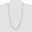 Sterling Silver Rhodium-plated 2.5mm Solid Rope Chain