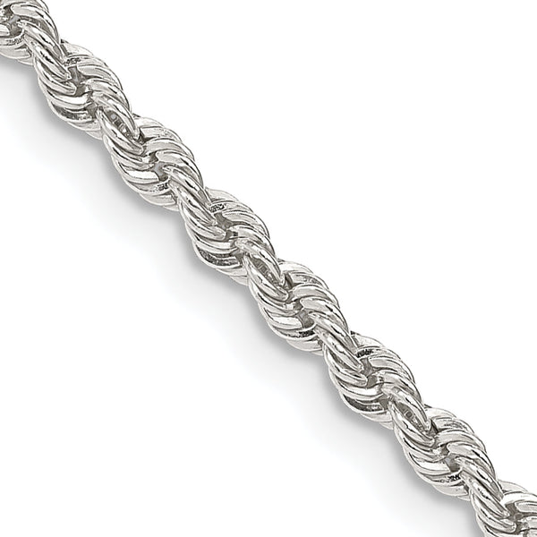 Sterling Silver 2.5mm Solid Rope Chain