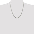 Sterling Silver Rhodium-plated 3mm Solid Rope Chain