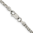 Sterling Silver 925 Diamond-Cut Spiga Chain Necklace 16 Polished Finish 22 in - Birthstone Company