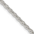 Sterling Silver 925 Diamond-Cut Spiga Chain Necklace 16 Polished Finish 22 in - Birthstone Company