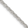 Sterling Silver 925 Diamond-Cut Spiga Chain Necklace 16 Polished Finish - 20