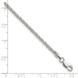 Sterling Silver 925 Polished Women's Spiga Chain Necklace 26 in - Birthstone Company