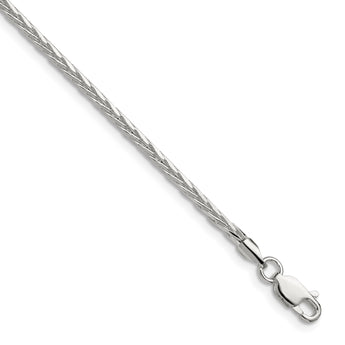 Sophia Jewelers Sterling Silver 925 Polished Women's Spiga Chain Necklace 26 in - Birthstone Company