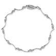 Sterling Silver Rhodium-plated Diam. Bracelet