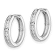 Sterling Silver Rhodium Diam. Huggie Earrings - Birthstone Company