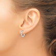 Sterling Silver Rhodium Diam. Huggie Earrings - Birthstone Company