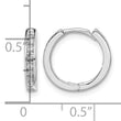 Sterling Silver Rhodium Diam. Huggie Earrings - Birthstone Company