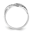 Sterling Silver Rhodium Plated Diamond Ring