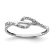 Sterling Silver Rhodium Plated Diamond Ring