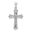 Sterling Silver Rhodium Diamond Cross Pendant - Birthstone Company