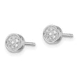 Diamond Circle Post Earrings in Sterling Silver (1/20 ct. tw.)