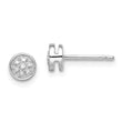 Diamond Circle Post Earrings in Sterling Silver (1/20 ct. tw.)