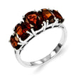 Sterling Silver Rhodium-plated Garnet Ring - Birthstone Company