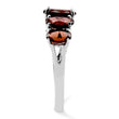 Sterling Silver Rhodium-plated Garnet Ring - Birthstone Company