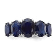 Sterling Silver Rhodium-plated Lab Created Sapphire Ring