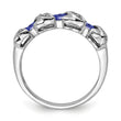 Sterling Silver Rhodium Tanzanite & Diamond Ring
