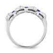 Sterling Silver Rhodium Tanzanite & Diamond Ring - Birthstone Company