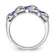 Sterling Silver Rhodium Tanzanite & Diamond Ring - Birthstone Company