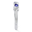 Sterling Silver Rhodium Tanzanite & Diamond Ring