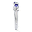 Sterling Silver Rhodium Tanzanite & Diamond Ring - Birthstone Company