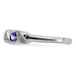 Sterling Silver Rhodium Tanzanite & Diamond Ring - Birthstone Company