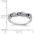 Sterling Silver Rhodium Tanzanite & Diamond Ring - Birthstone Company
