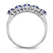 Sterling Silver Rhodium Tanzanite & Diamond Ring - Birthstone Company