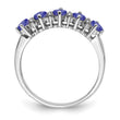 Sterling Silver Rhodium Tanzanite & Diamond Ring - Birthstone Company