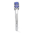 Sterling Silver Rhodium Tanzanite & Diamond Ring - Birthstone Company