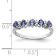 Sterling Silver Rhodium Tanzanite & Diamond Ring - Birthstone Company