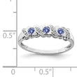 Sterling Silver Rhodium Tanzanite & Diamond Ring