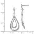 Sterling Silver Diamond Dangle Earrings with Rhodium Finish